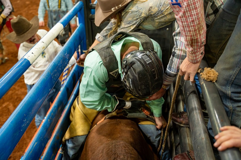 Rider in the chute